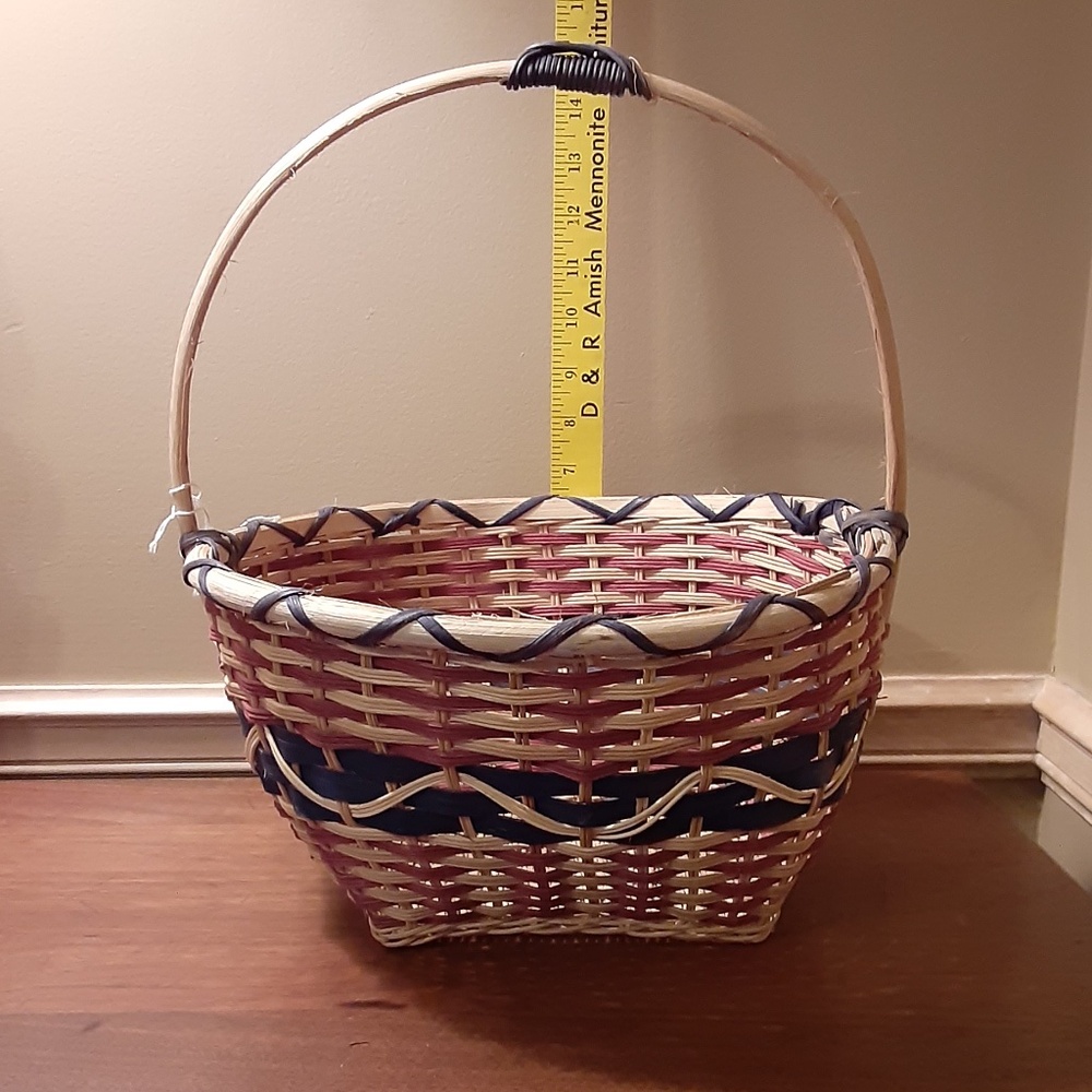 Red, Tan & Blue Basket